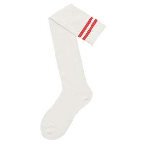 Jk Stockings Beige Stripe Socks Calf Length Thigh High / One Size Stockings&socks