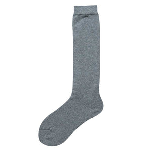 Jk Stockings Solid Color Socks Calf Length Grey / One Size Stockings&socks