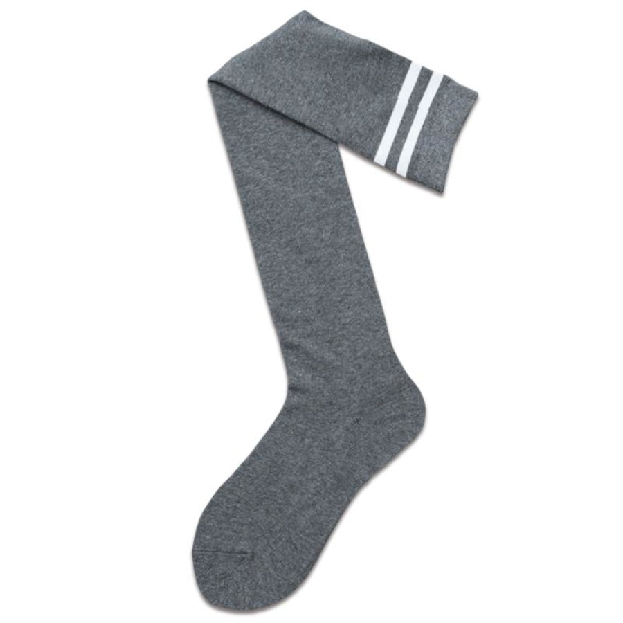 JK Stockings Solid Color Stripe Socks Thigh High JK Socks