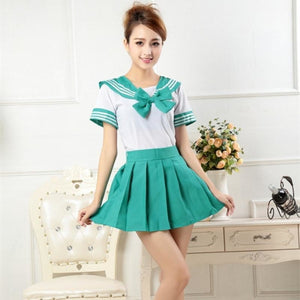 Jk Suit High School Uniform Sailor Set Mp006263 Green Set / S