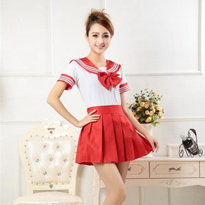 Jk Suit High School Uniform Sailor Set Mp006263 Red Set / S