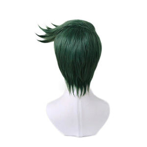 Jojos Bizarre Adventure: Diamond Is Unbreakable Rohan Kishibe Cosplay Wigs Slicked-Back Hair Green