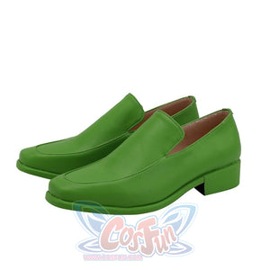Jojos Bizarre Adventure Golden Wind Illuso Cosplay Shoes / Boots Green &