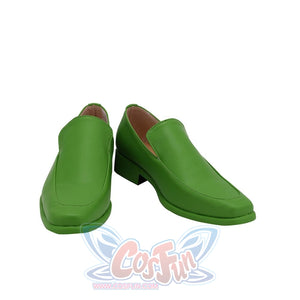 Jojos Bizarre Adventure Golden Wind Illuso Cosplay Shoes / Boots Green &