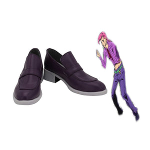 Jojos Bizarre Adventure Golden Wind Vinegar Doppio / Diavolo Cosplay Shoes Boots Dark Purple &