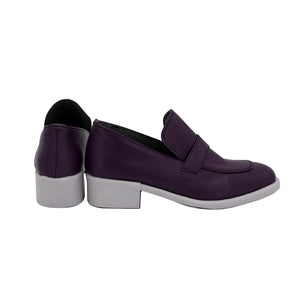 Jojos Bizarre Adventure Golden Wind Vinegar Doppio / Diavolo Cosplay Shoes Boots Dark Purple &
