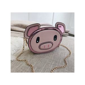 Kawaii Pig Crossbody Bag Pink / One Size