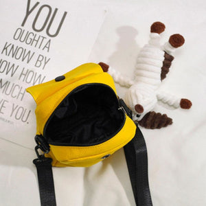 Letter Frog Puppy Duck Accessory Zipper Canvas Crossboby Bag Crossbody