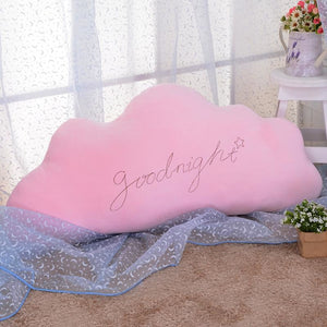 Letter Script Sky Cloud Pillow Cushion Soft Warm Stuffed Toy Plush Doll Large Pink