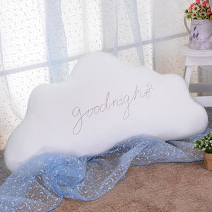 Letter Script Sky Cloud Pillow Cushion Soft Warm Stuffed Toy Plush Doll Large White