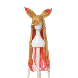 Lol The Nine-Tailed Fox Popstar Ahri Cosplay Wigs Halloween Animal Hair