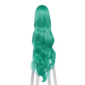 Lol The Starchild Star Guardians Soraka Cosplay Wigs And Ears Halloween Wavy Hair Green / 38Inches