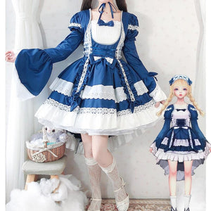 Lolita Princess Dress Full Suit Cosplay Maid For Children Girls Costumes