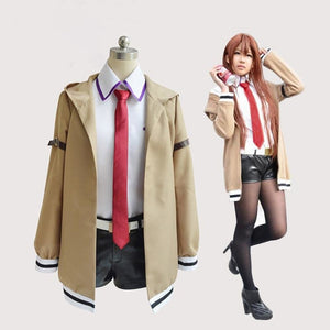 Makise Kurisu Steins Gate Cosplay Costume Japanese Anime Uniform Costumes