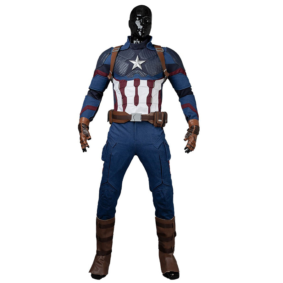Captain America Jumpsuit Steve Rogers Cosplay Costume For Adult & Kids  Halloween | eBay