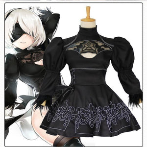 Nier Automata Cosplay Costume Yorha 2B Sexy Outfit Women Dress S Costumes