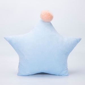 Nordic Style Mori Household Bed Sofa Star Pillow Cushion Toy Doll Large / Light Blue