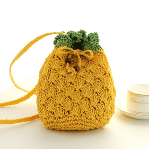 Pineapple Straw Crossbody Bag Yellow / One Size