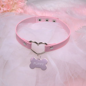 Pink Desire Cave Puppy Dog Bone Pendant Necklace Bracelets Choker Props & Accessories