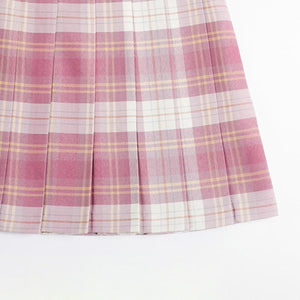Plaid Jk Uniform A-Line Hight Waist Pleated Skirt