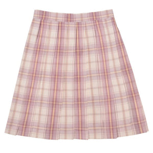 Plaid Jk Uniform Pink A-Line Pleated Skirt Mp005923 / Xs 42 Cm