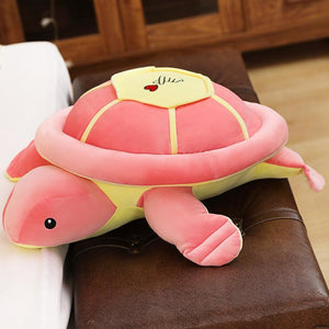 Plush Toy Turtle Doll Cute Sleeping Pillow Girl Pink With Pattern / 40Cm