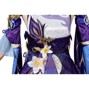Genshin Impact Keqing Cosplay Costume Upgrade C00270 Costumes