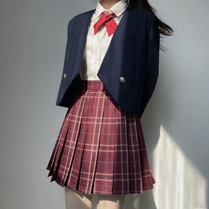 Prep School Plaid Pleated Skirt Mp006142
