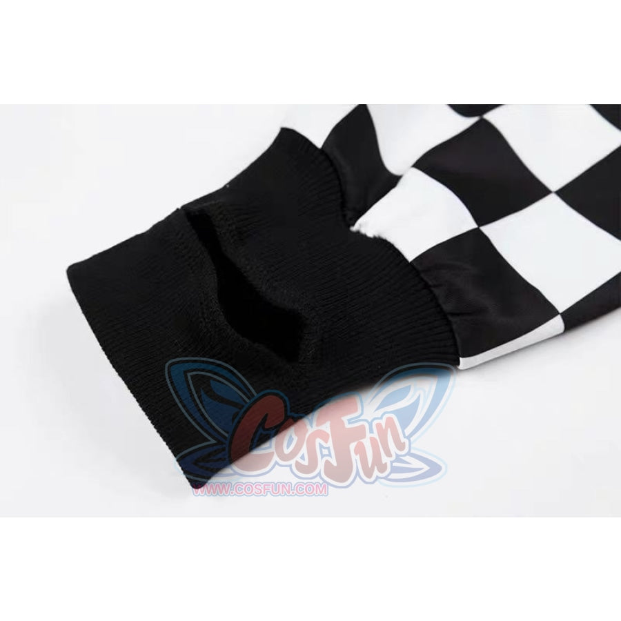 Punk Suspender Check Flag Plaid Cropped Hoodies Mp005930 Top