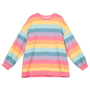 Rainbow Stripe Oversize Sweatshirt J40131 / S