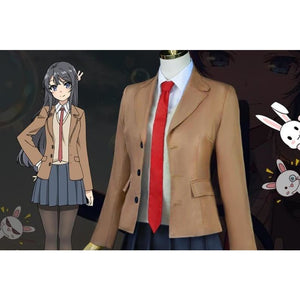 Rascal Does Not Dream Of Bunny Girl Senpai Mai Sakurajima School Uniform Cosplay Costume Costumes
