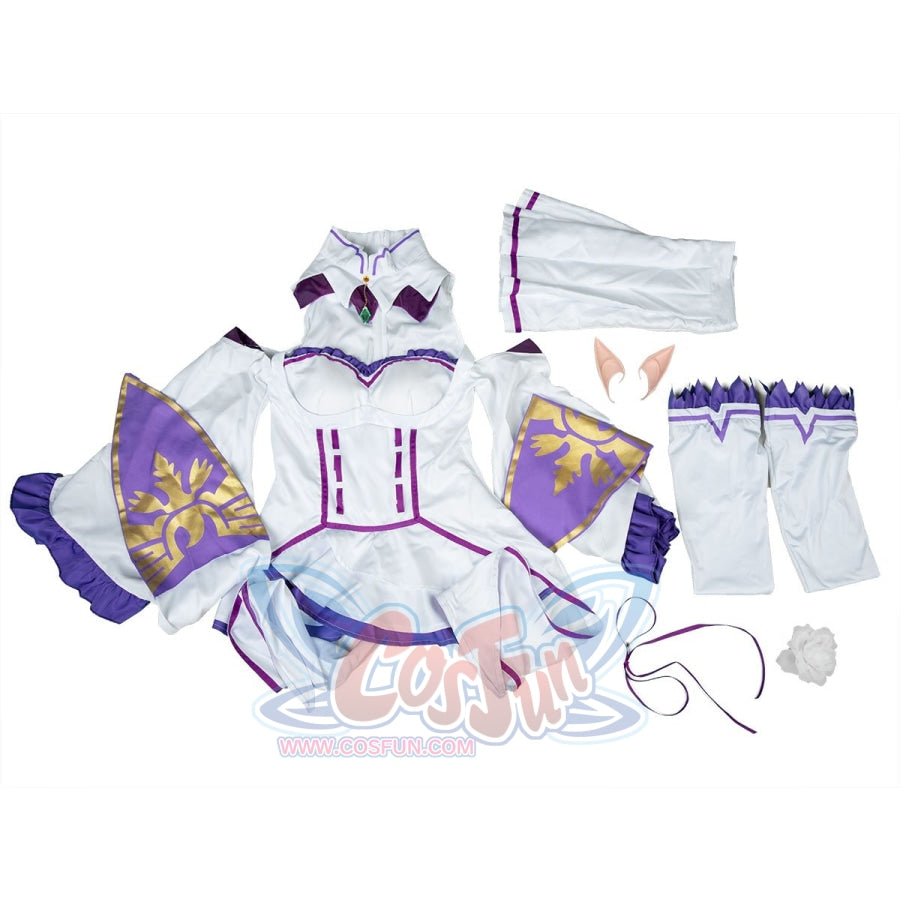cosfun Re:Life in a Different World from Zero Emilia Cosplay Costume