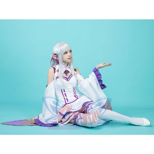 Re:zero Starting Life In Another World Emilia Cosplay Costume Elf Mp005757 Costumes