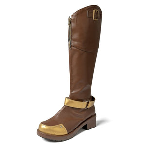 Rwby Season Four Yellow Yang Xiao Long Cosplay Boots / Shoes Brown Mp005107 &