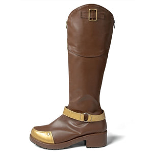 Rwby Season Four Yellow Yang Xiao Long Cosplay Boots / Shoes Brown Mp005107 &
