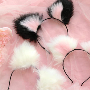 Sexy Cute Colored Furry Fox Cat Ear Hair Band J40781 Props & Accessories