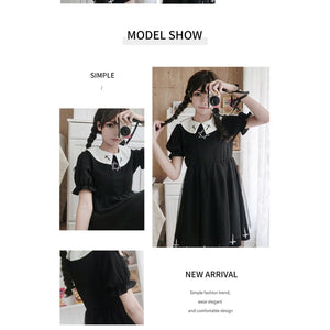 Simple Fashion Cross Print Lolita Tulle Dress