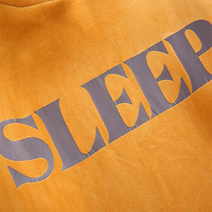 Sleep Letter Print Velvet Ruffle Hooded Dress Sweatshirt
