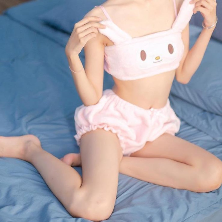 Soft Cute Cartoon Cinnamoroll Baby Dog Strap Home Pajamas Bra - cosfun