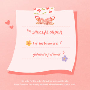 Special Order for Influencers or Giveaway Winners