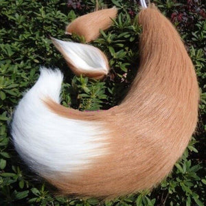 Spice And Wolf Holo Fox Ear Tail Accessories Cosplay Props For Halloween C00135 &