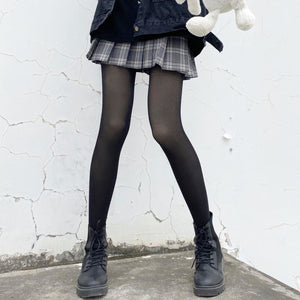 Stockings Black Female Autumn And Winter Fleece Thick Silk Jk Pantyhose Anti-Hook Stockings&socks
