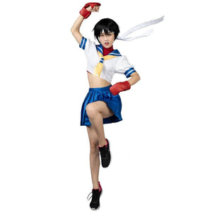 Street Fighter 4 Sakura Kasugano Cosplay Costume Mp000353 Xs / Us Warehouse (Us Clients Available)