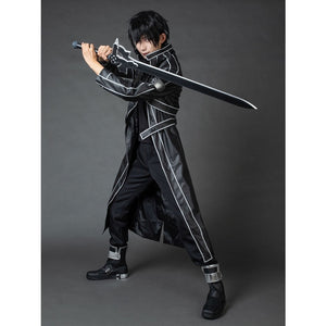 Sword Art Online Sao Kazuto Kirigaya Kirito Cosplay Costume C00079 Costumes