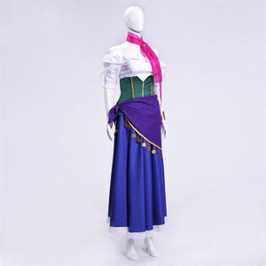 The Hunchback Of Notre Dame Esmeralda Cosplay Costume Purple Blue Partywomen Girl Dress Halloween
