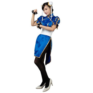 Top Street Fighter Chun Li Cosplay Costumes Cheongsam Mp000407 Xs / Us Warehouse (Us Clients
