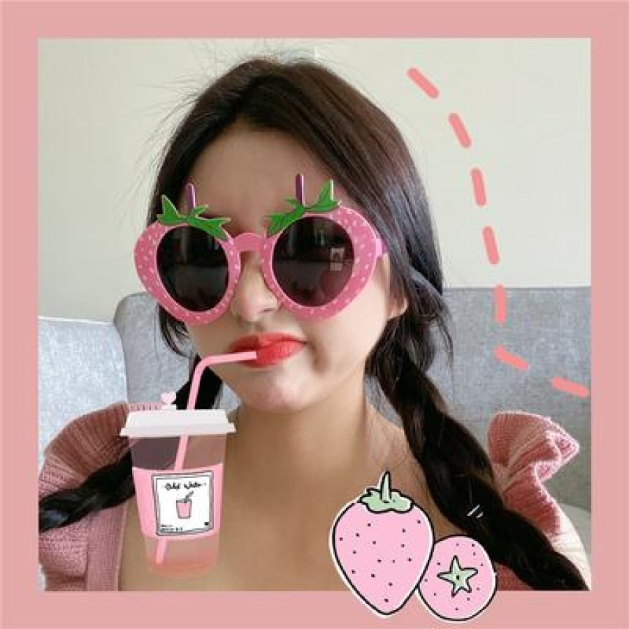Unicorn Funny Toys Selfie Gadget Picnic Use Birthday Party Gifts Specs Glasses Pink Strawberries