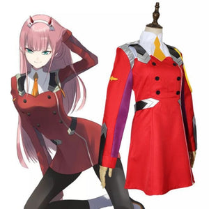 Zero Two Cospplay Darling In The Franxx Cosplay Costume Anime Code:002 A324 Red / S